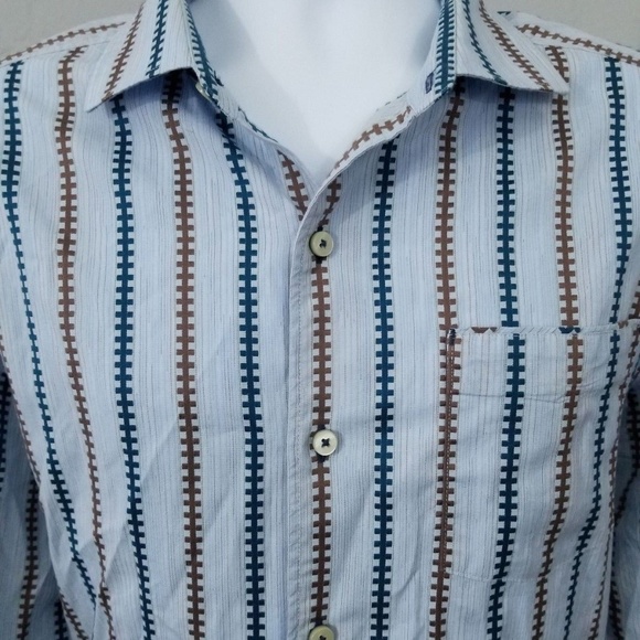 TOMMY BAHAMA Men's Long Sleeve Striped Sz L - Picture 1 of 8